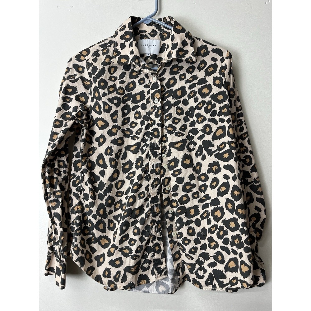 The Shirt by Rochelle Behrens Women Animal Print Long Sleeve Blouse M
